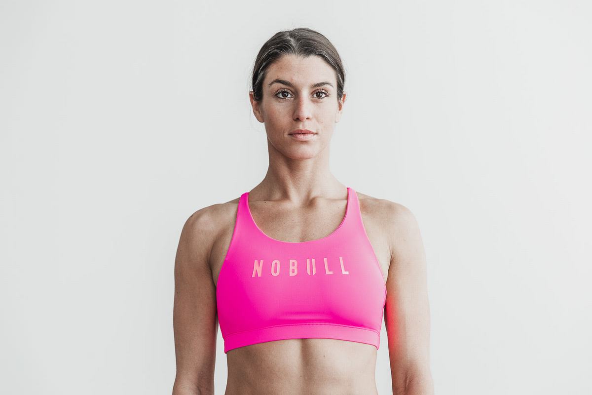 Nobull Neon Women\'s Swim Top Pink | Australia (DV6098)